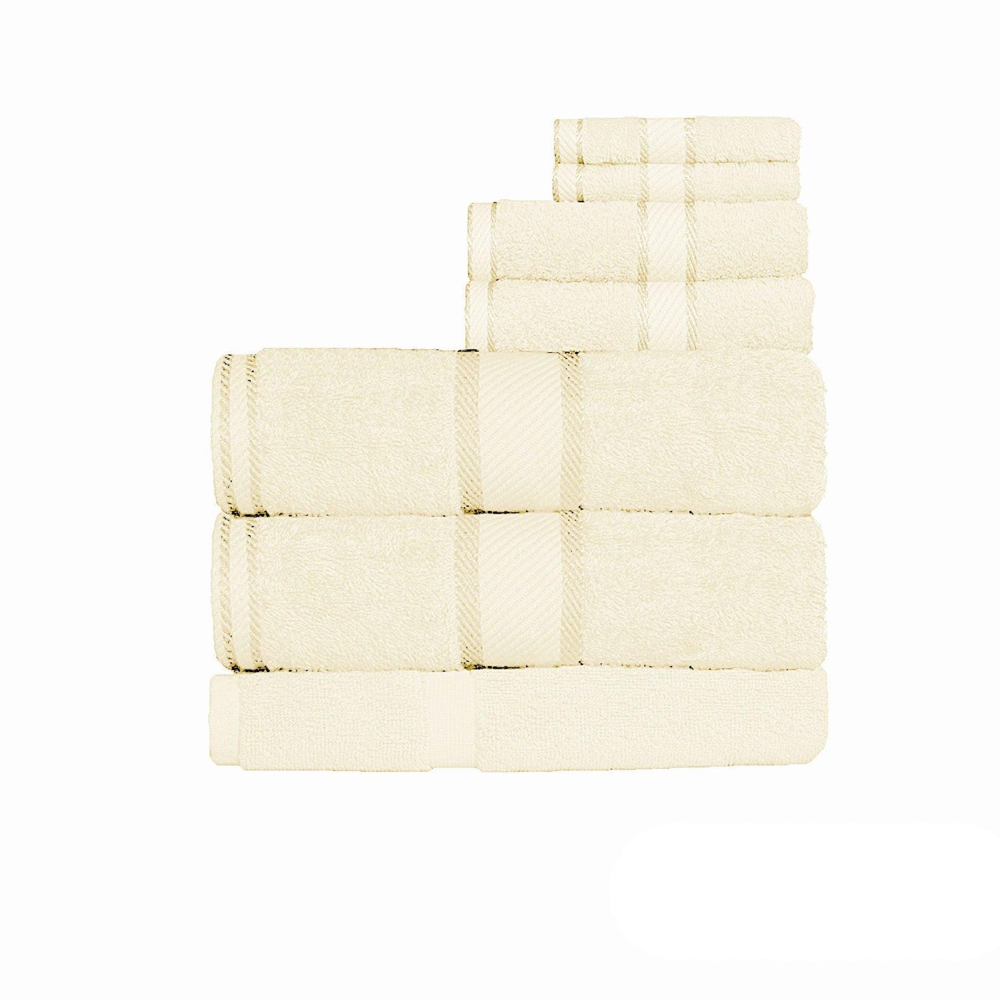 Buy Kingtex 550gsm Cotton 7 Pce Bath Sheet Set Cream discounted | Products On Sale Australia