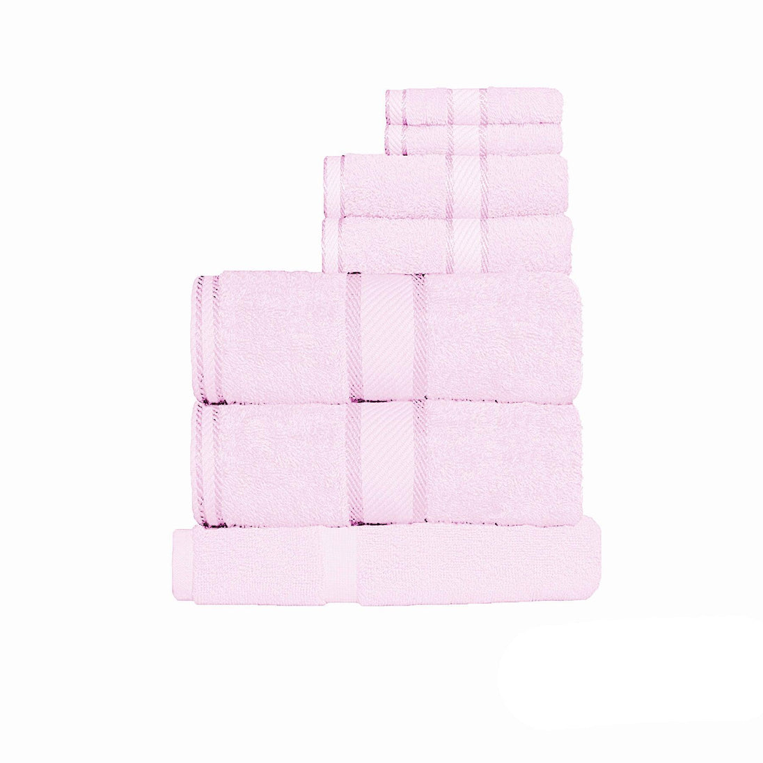 Buy Kingtex 550gsm Cotton 7 Pce Towel Set Baby Pink discounted | Products On Sale Australia