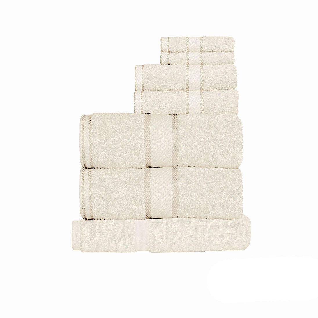 Buy Kingtex 550gsm Cotton 7 Pce Towel Set Cream discounted | Products On Sale Australia