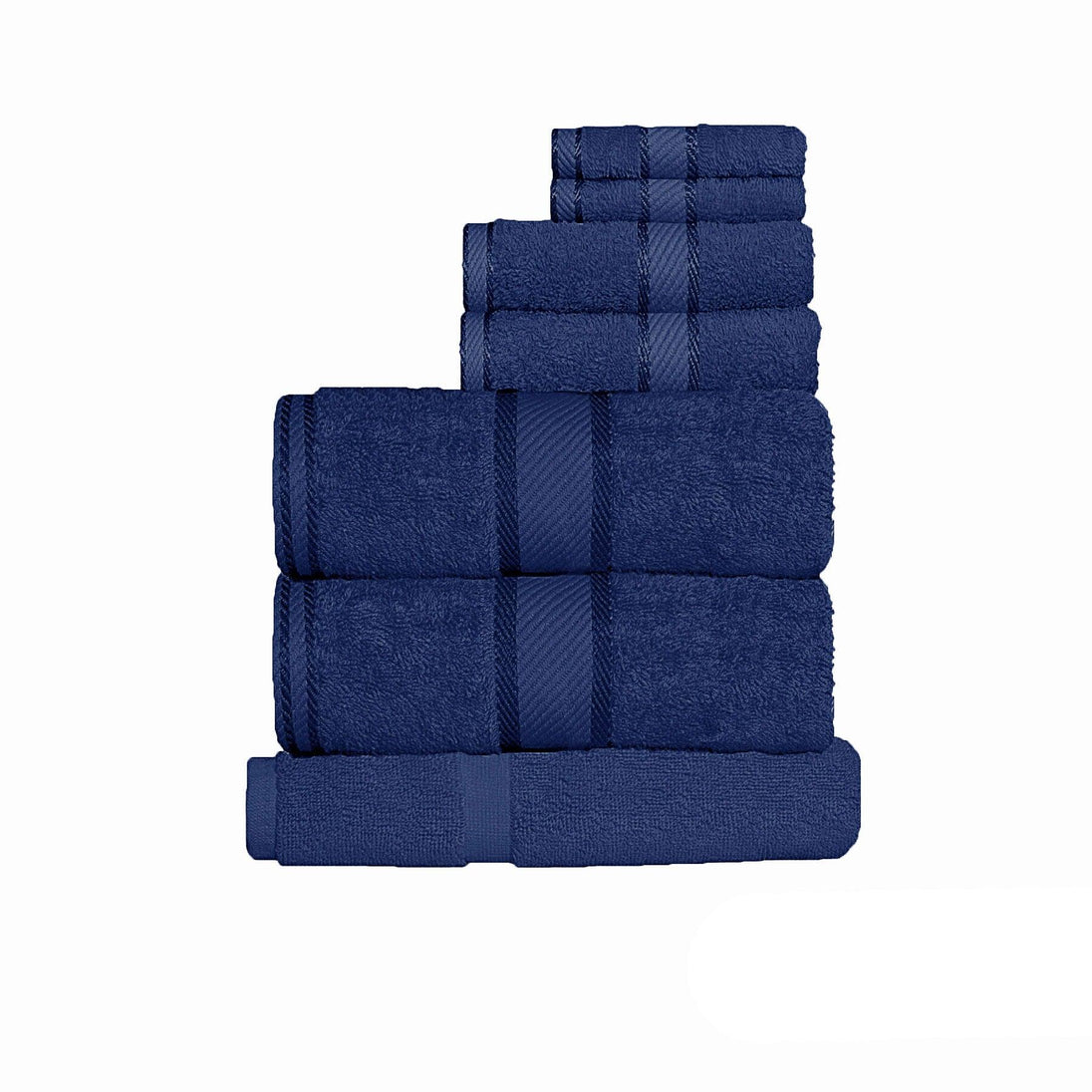 Buy Kingtex 550gsm Cotton 7 Pce Towel Set Navy discounted | Products On Sale Australia