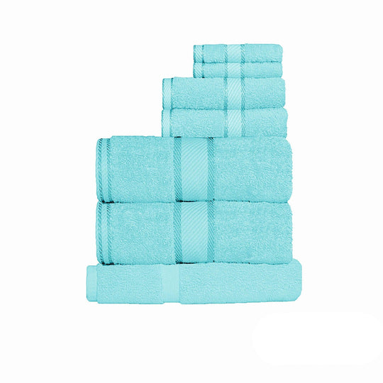 Buy Kingtex 550gsm Cotton 7 Pce Towel Set Turquoise discounted | Products On Sale Australia