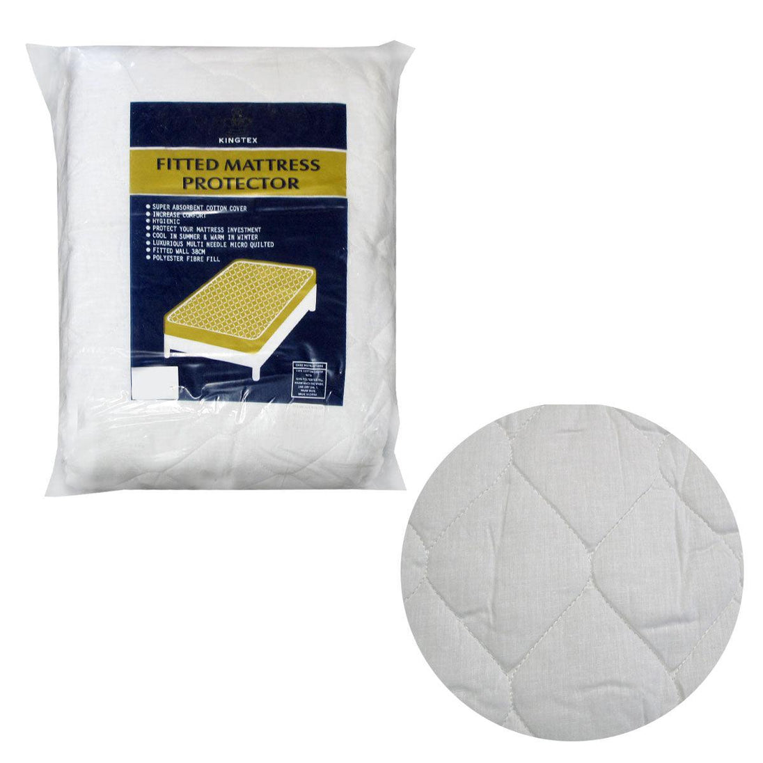 Buy Kingtex Fitted Mattress Protector King Single discounted | Products On Sale Australia