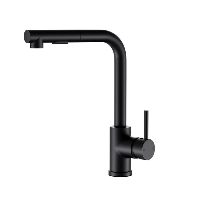 Buy Kitchen Mixer Tap Pull Out Rectangle 2 Mode Sink Basin Faucet Swivel WELS Black discounted | Products On Sale Australia