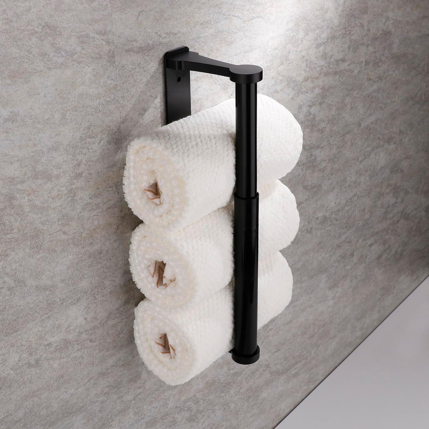 Buy Kitchen Paper Holder Under Cabinet Screw Wall Mount Adhesive Paper Towel Holder Rectangle Black discounted | Products On Sale Australia