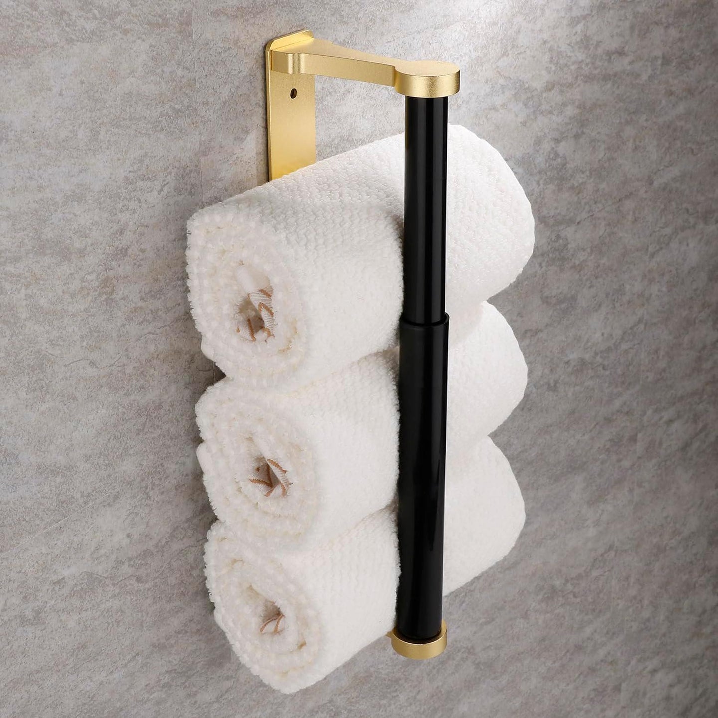 Buy Kitchen Paper Holder Under Cabinet Screw Wall Mount Adhesive Paper Towel Holder Rectangle Gold discounted | Products On Sale Australia