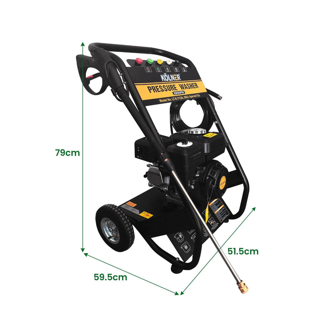 Buy Kolner Lt-12a 7hp 2200psi Petrol Engine High Pressure Washer 7.5lpm discounted | Products On Sale Australia