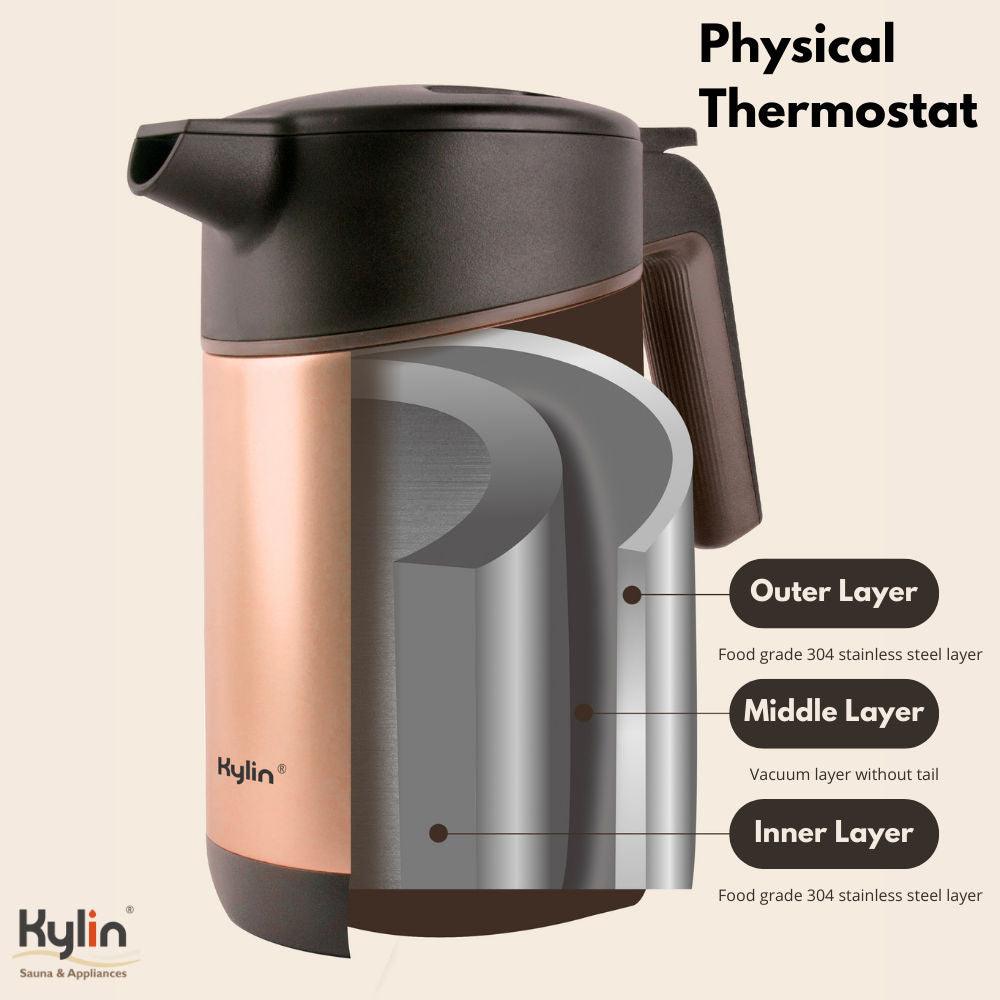 Buy Kylin Vacuum Thermal Insulated Kettle 1.5L AU-K5051 discounted | Products On Sale Australia