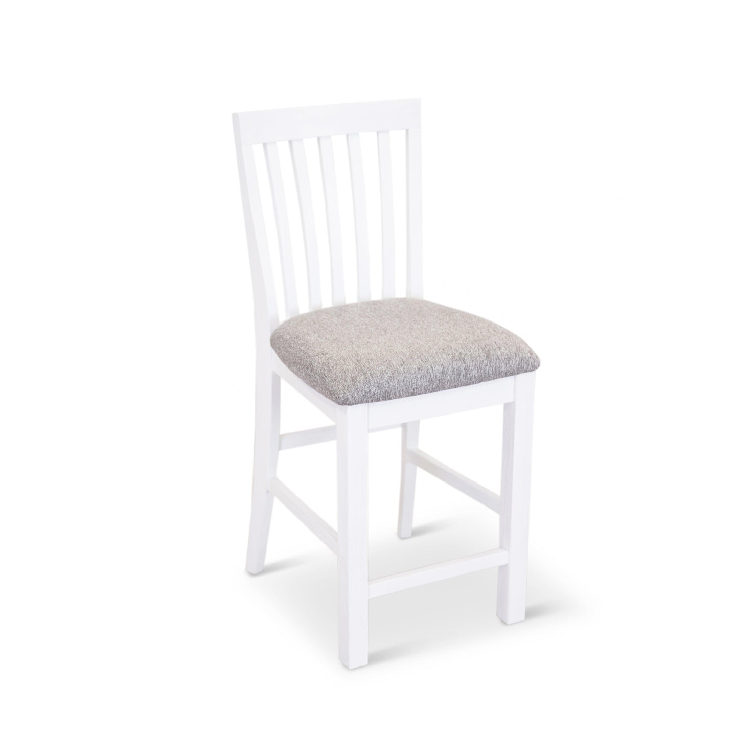 Buy Laelia Tall Bar Chair Stool Set of 6 Solid Acacia Wood Coastal Furniture - White discounted | Products On Sale Australia