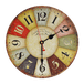 Buy Large Colourful Wall Clock Kitchen Office Retro Timepiece discounted | Products On Sale Australia