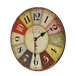 Buy Large Colourful Wall Clock Kitchen Office Retro Timepiece discounted | Products On Sale Australia