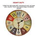 Buy Large Colourful Wall Clock Kitchen Office Retro Timepiece discounted | Products On Sale Australia