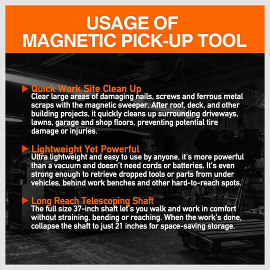 Buy Large Magnetic Pick Up Tool Extra Long Telescopic Hold 30kg Extensible 60-100cm discounted | Products On Sale Australia