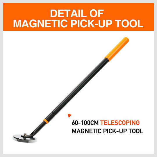 Buy Large Magnetic Pick Up Tool Extra Long Telescopic Hold 30kg Extensible 60-100cm discounted | Products On Sale Australia