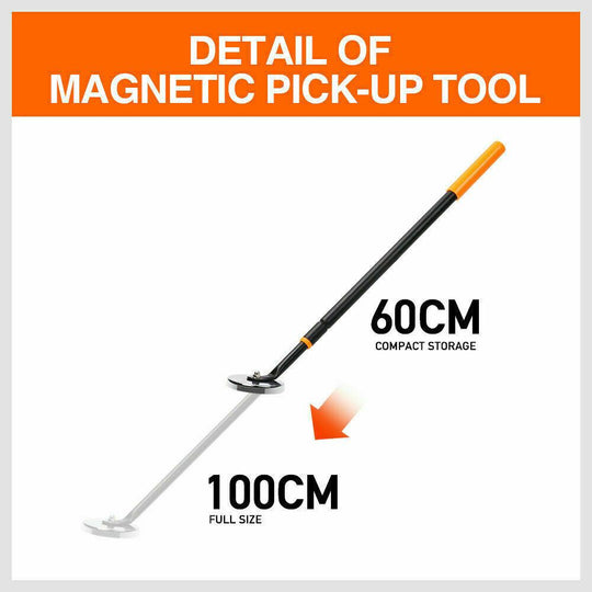 Buy Large Magnetic Pick Up Tool Extra Long Telescopic Hold 30kg Extensible 60-100cm discounted | Products On Sale Australia