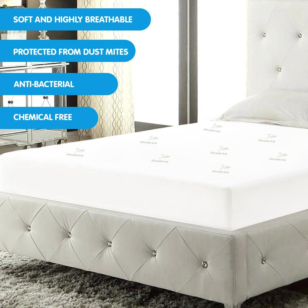 Buy Laura Hill Bamboo Mattress Protector- Double discounted | Products On Sale Australia