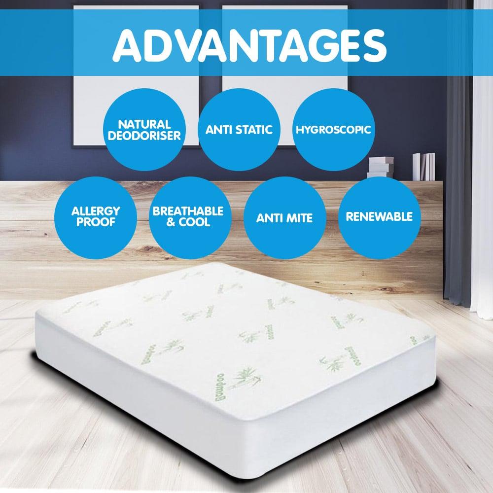 Buy Laura Hill Bamboo Mattress Protector- Double discounted | Products On Sale Australia