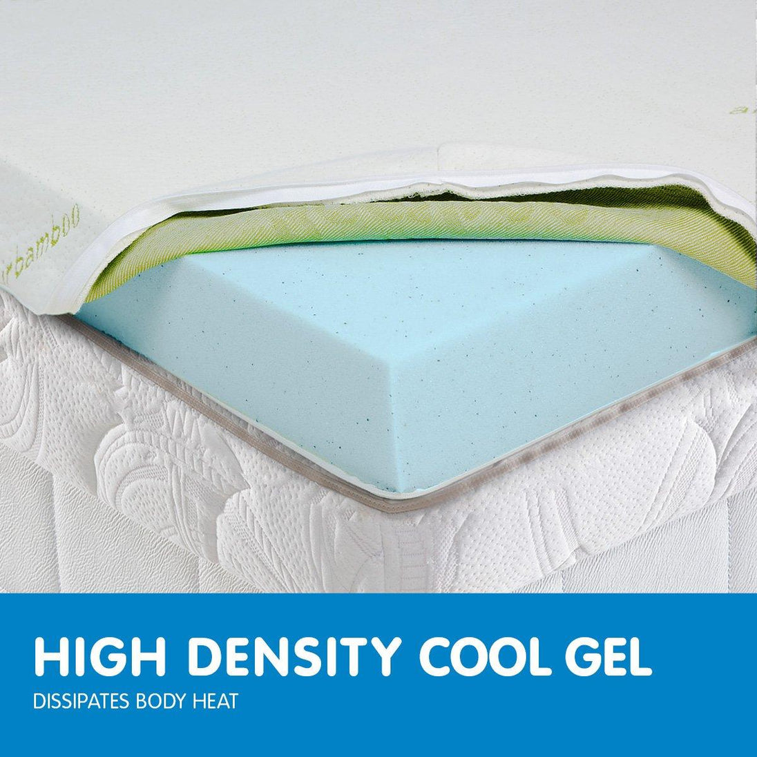 Buy Laura Hill Cool Gel Memory Foam Mattress Topper - King discounted | Products On Sale Australia