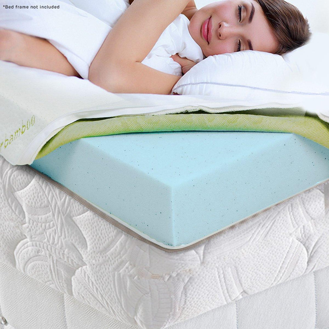 Buy Laura Hill Cool Gel Memory Foam Mattress Topper - Queen discounted | Products On Sale Australia