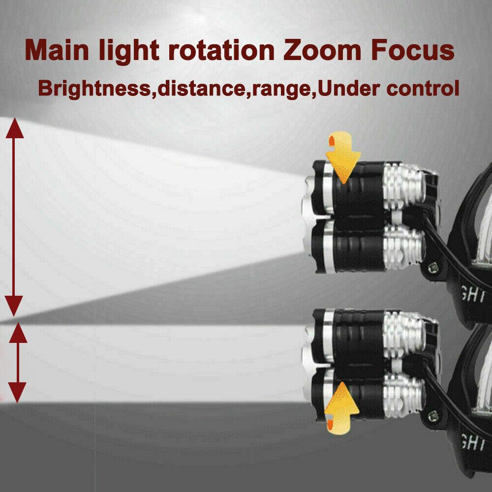 Buy LED Headlamp Rechargeable 350000LM Headlight T6 Head Torch Lamp Fishing Camping discounted | Products On Sale Australia