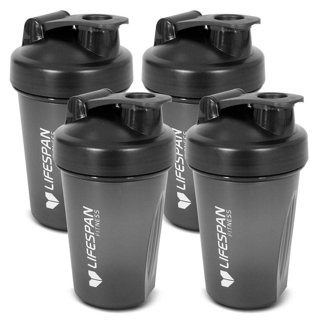 Buy Lifespan Fitness Shaker Bottle 500ml in Black (Pack of 4) discounted | Products On Sale Australia