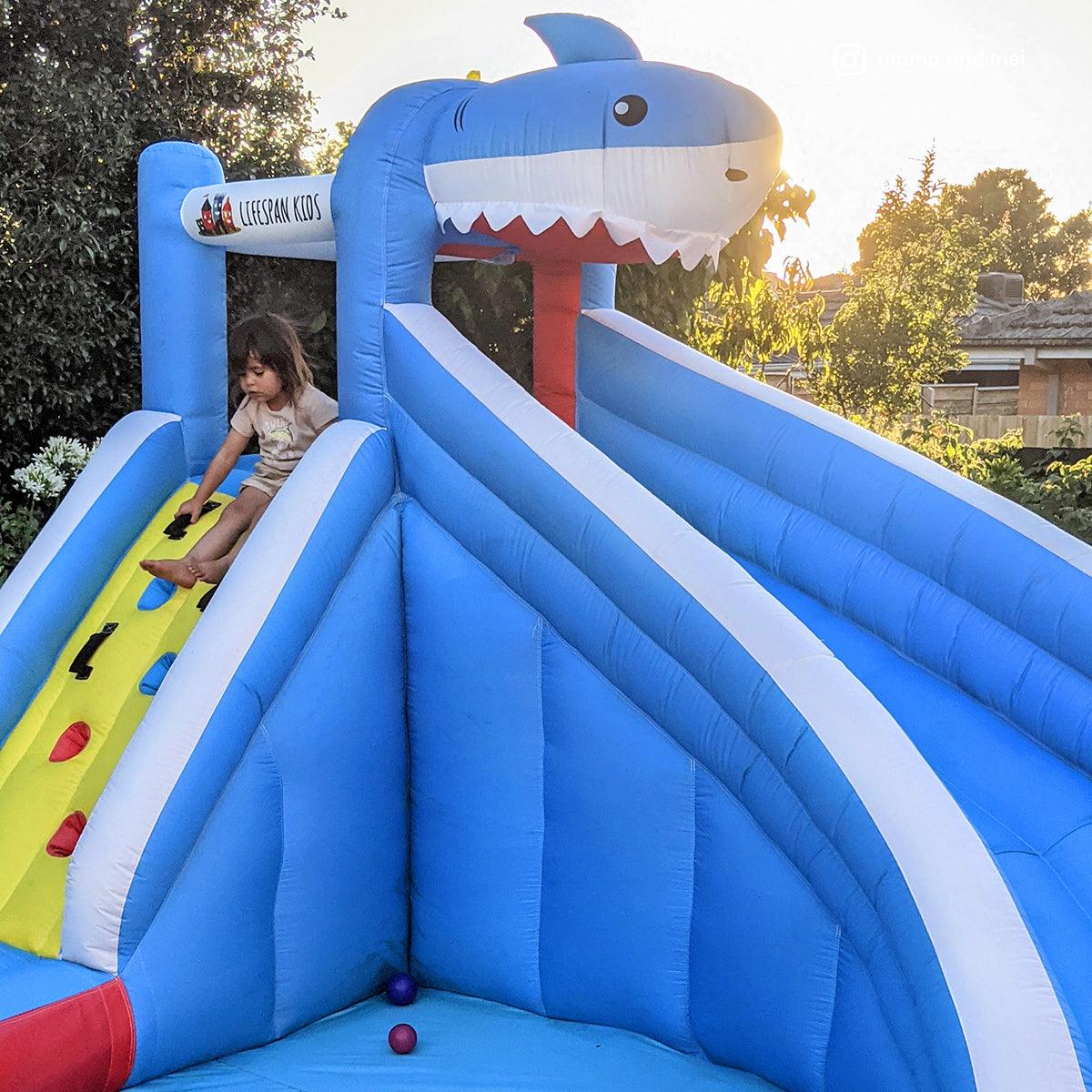 Buy Lifespan Kids Sharky Slide & Splash Inflatable discounted | Products On Sale Australia