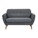 Buy Lilliana 2 Seater Sofa Fabric Uplholstered Lounge Couch - Dark Grey discounted | Products On Sale Australia