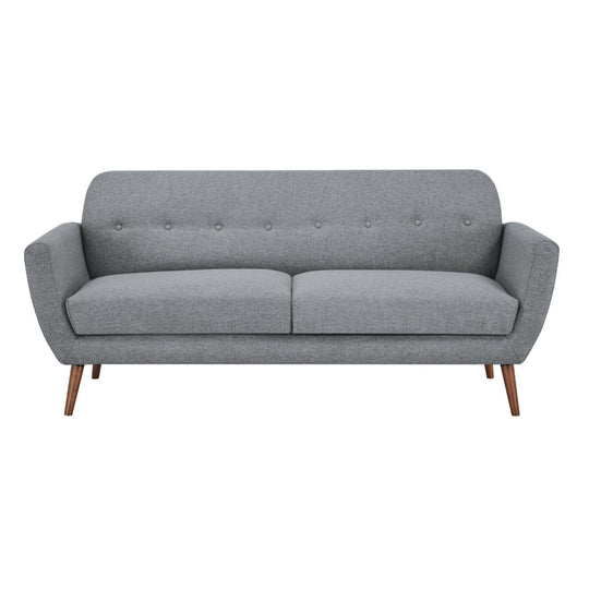 Buy Lilliana 3 Seater Sofa Fabric Uplholstered Lounge Couch - Light Grey discounted | Products On Sale Australia