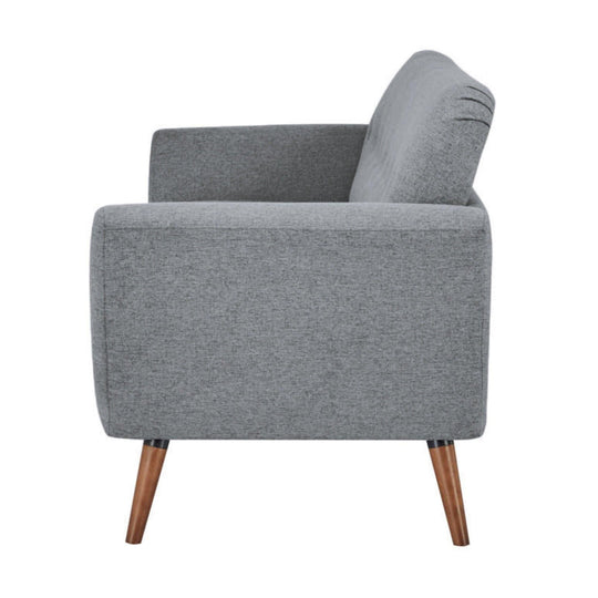 Buy Lilliana 3 Seater Sofa Fabric Uplholstered Lounge Couch - Light Grey discounted | Products On Sale Australia