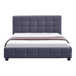 Buy Linen Fabric Double Deluxe Bed Frame Grey discounted | Products On Sale Australia