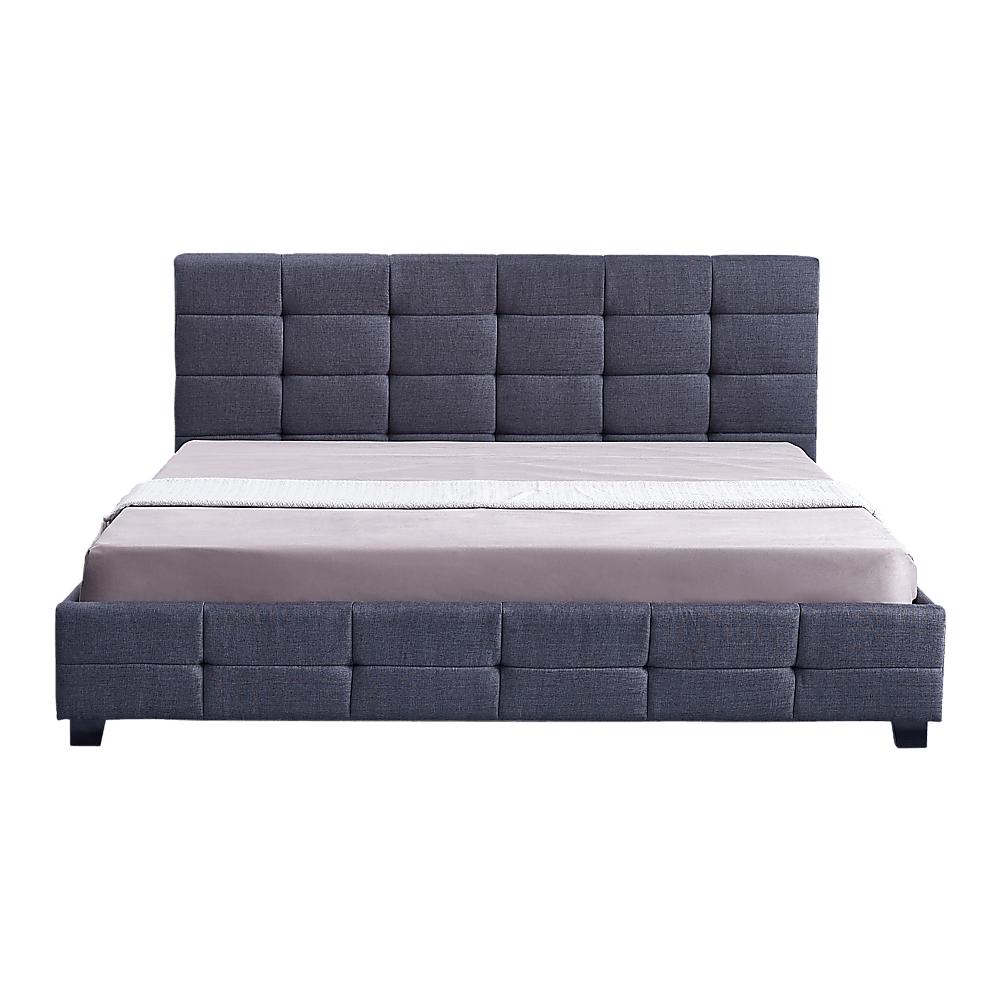 Buy Linen Fabric King Deluxe Bed Frame Grey discounted | Products On Sale Australia