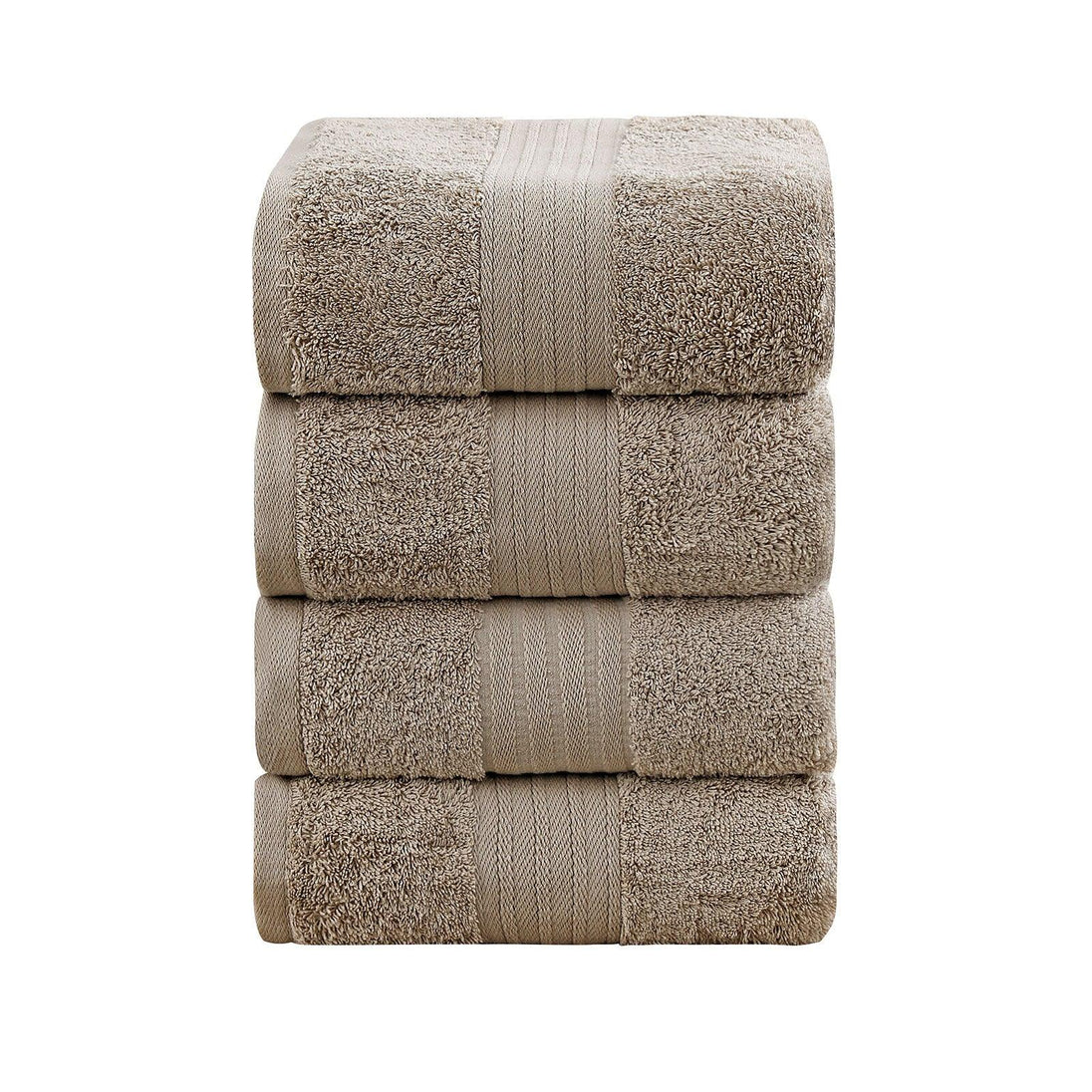 Buy Linenland 4 Piece Cotton Bath Towels Set - Sandstone discounted | Products On Sale Australia