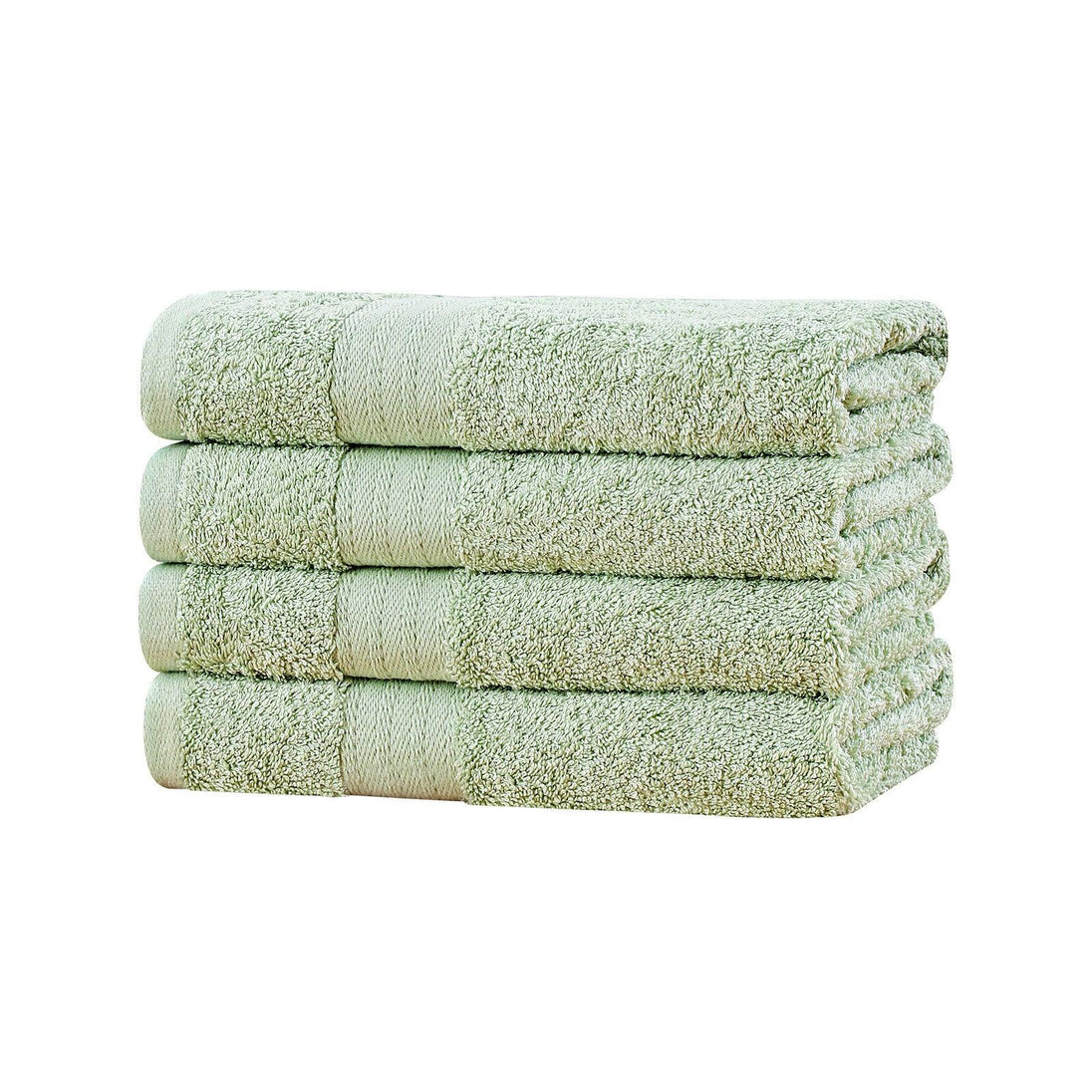 Buy Linenland Bath Towel 4 Piece Cotton Hand Towels Set - Sage Green discounted | Products On Sale Australia