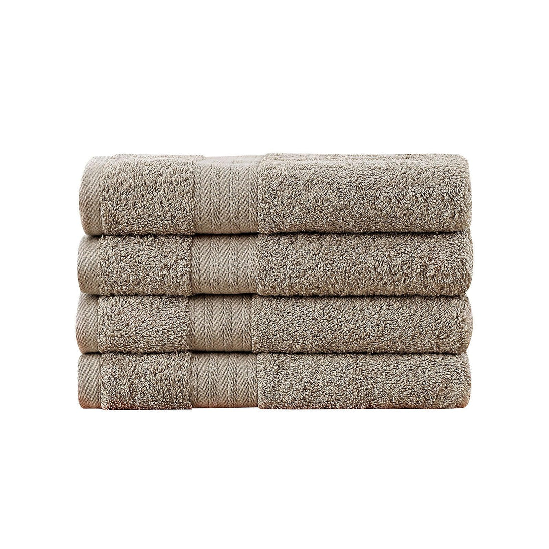 Buy Linenland Bath Towel 4 Piece Cotton Hand Towels Set - Sandstone discounted | Products On Sale Australia