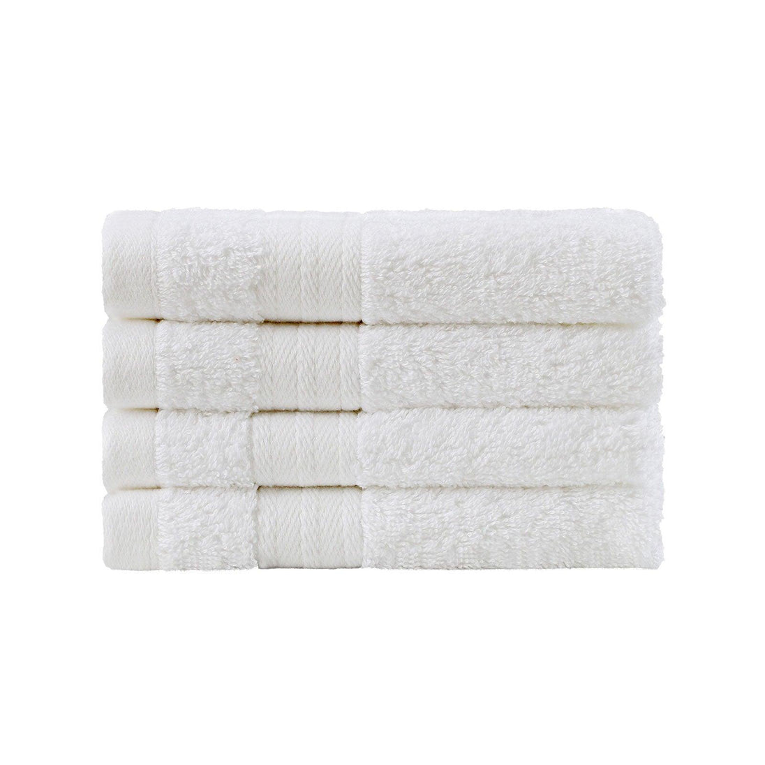 Buy Linenland Bath Towel Set - 4 Piece Cotton Washcloths - White discounted | Products On Sale Australia