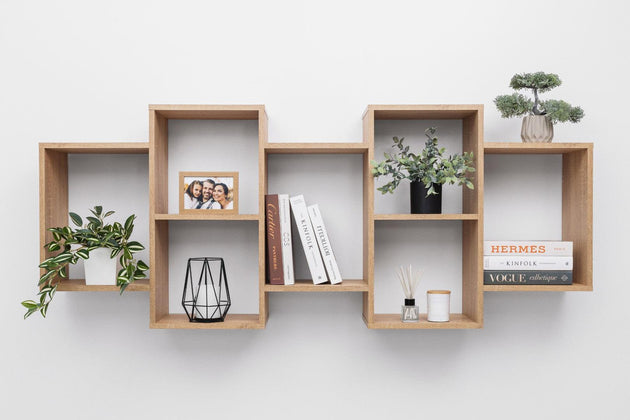 Buy LISBON DISPLAY SHELF - NATURAL OAK discounted | Products On Sale Australia