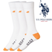 Buy Livergy Mens Crew Socks - White/Orange- 1 Pack of 3 - EU 39-42 discounted | Products On Sale Australia