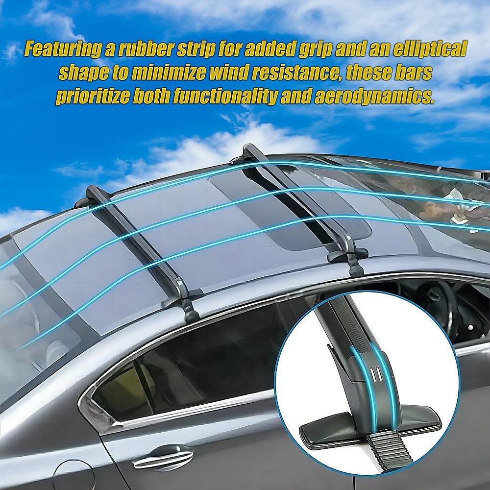 Buy Lockable Aluminium Car Roof Rack Bars Without Rail Anti Theft Luggage Carrier discounted | Products On Sale Australia