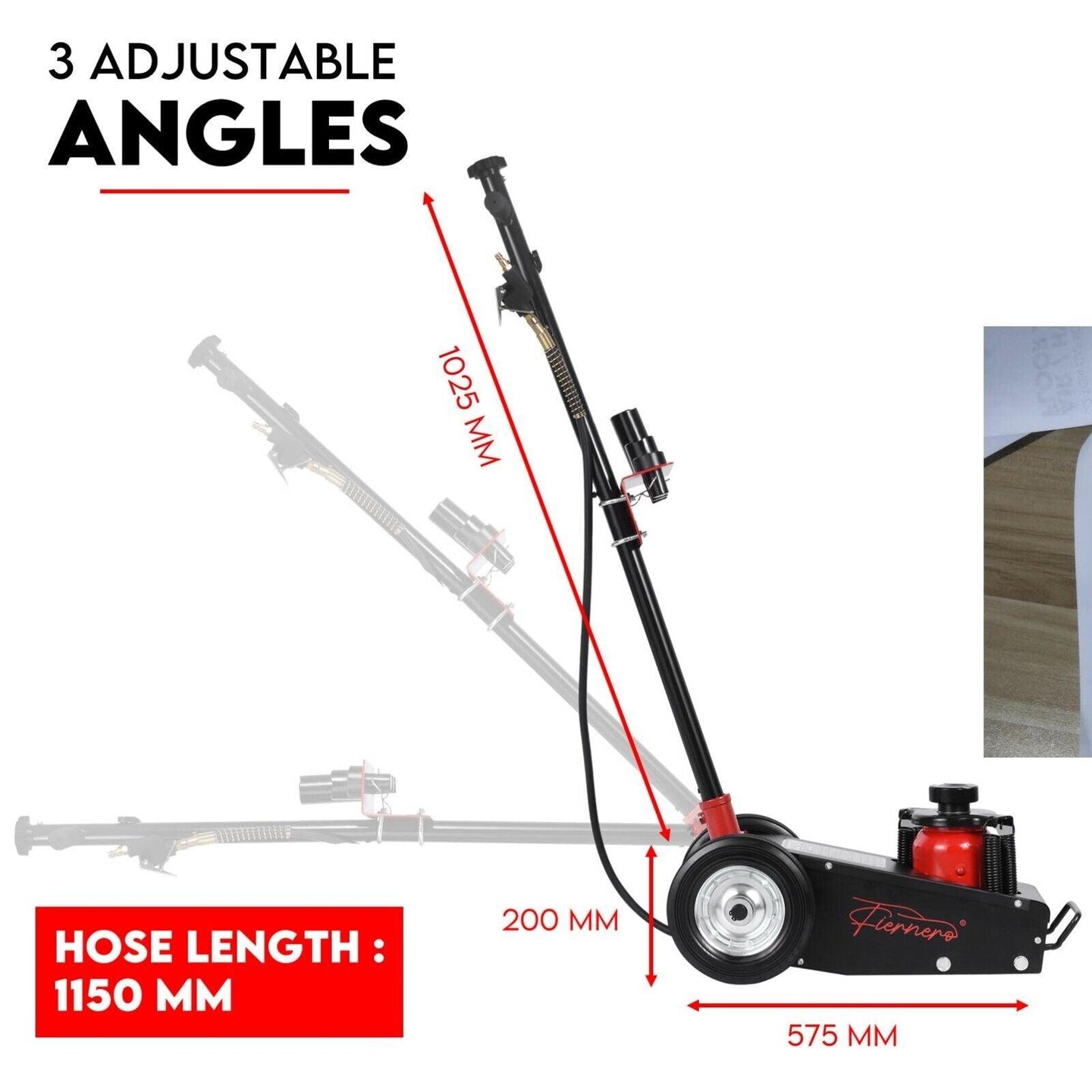 Buy Low Profile 22 Ton Air Hydraulic Trolley Jack Floor Garage Truck Service Jack discounted | Products On Sale Australia