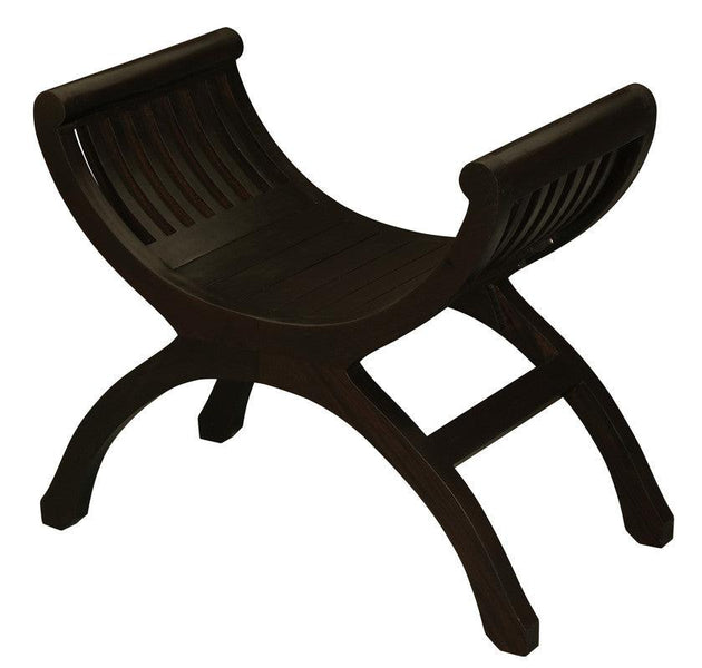 Maeve Solid Mahogany Single Seater Stool (Chocolate) Products On Sale Australia | Furniture > Living Room Category