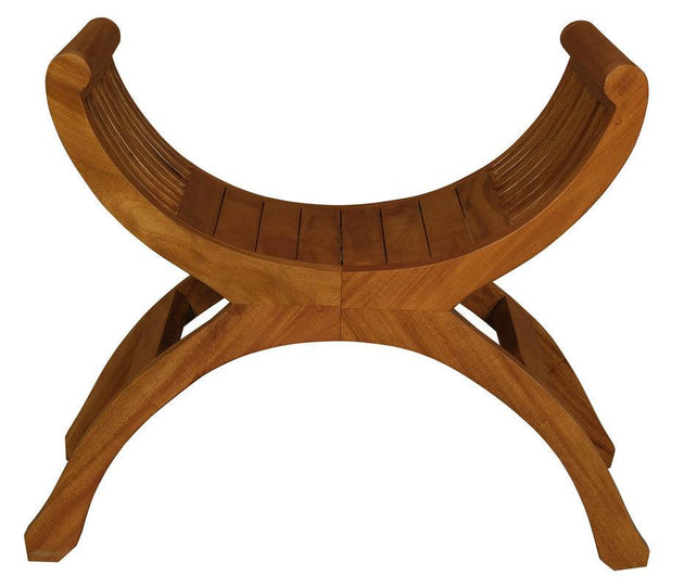 Maeve Solid Mahogany Single Seater Stool (Light Pecan) Products On Sale Australia | Furniture > Living Room Category