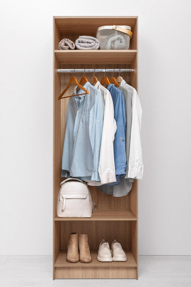 Buy MALMO TWO SHELF/HANGRAIL WALK IN WARDROBE - NATURAL OAK discounted | Products On Sale Australia