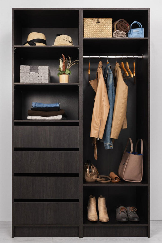 Buy MALMO TWO SHELF/HANGRAIL WALK IN WARDROBE - NORDIC ASH discounted | Products On Sale Australia