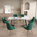 Buy Marbleous Green Velvet Dining Set discounted | Products On Sale Australia