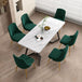 Buy Marbleous Green Velvet Dining Set discounted | Products On Sale Australia