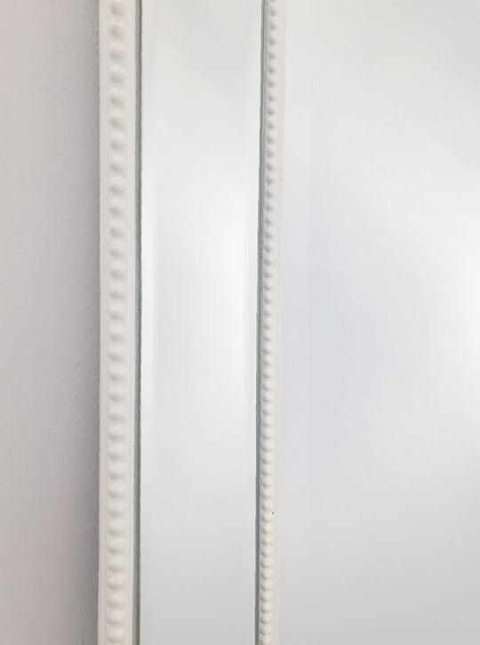 Buy Medium White Beaded Framed Mirror - 70cm x 170cm discounted | Products On Sale Australia