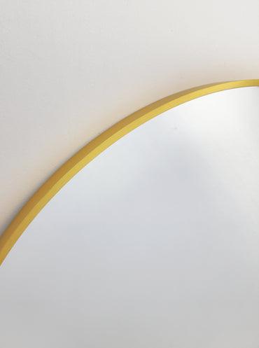 Buy Metal Arch Mirror 80cm x 170cm - Gold discounted | Products On Sale Australia