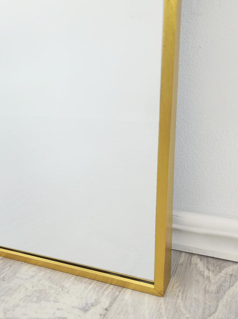 Buy Metal Arch Mirror 80cm x 170cm - Gold discounted | Products On Sale Australia