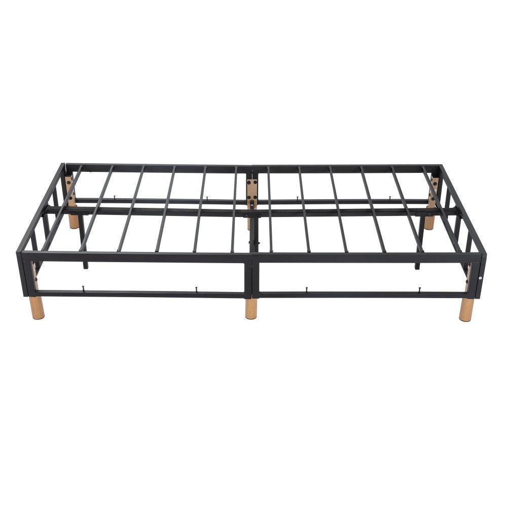 Buy Metal Bed Frame Mattress Foundation Blue – Double discounted | Products On Sale Australia