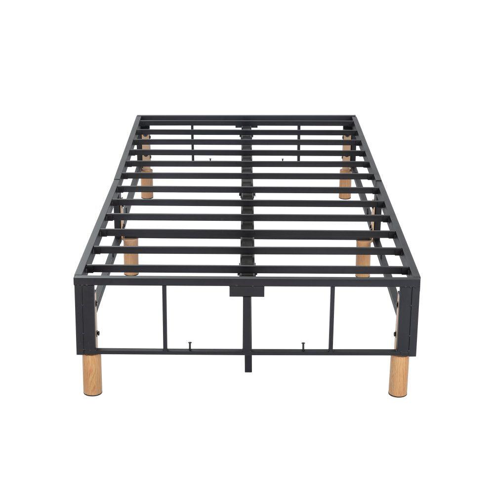 Buy Metal Bed Frame Mattress Foundation Blue – Double discounted | Products On Sale Australia