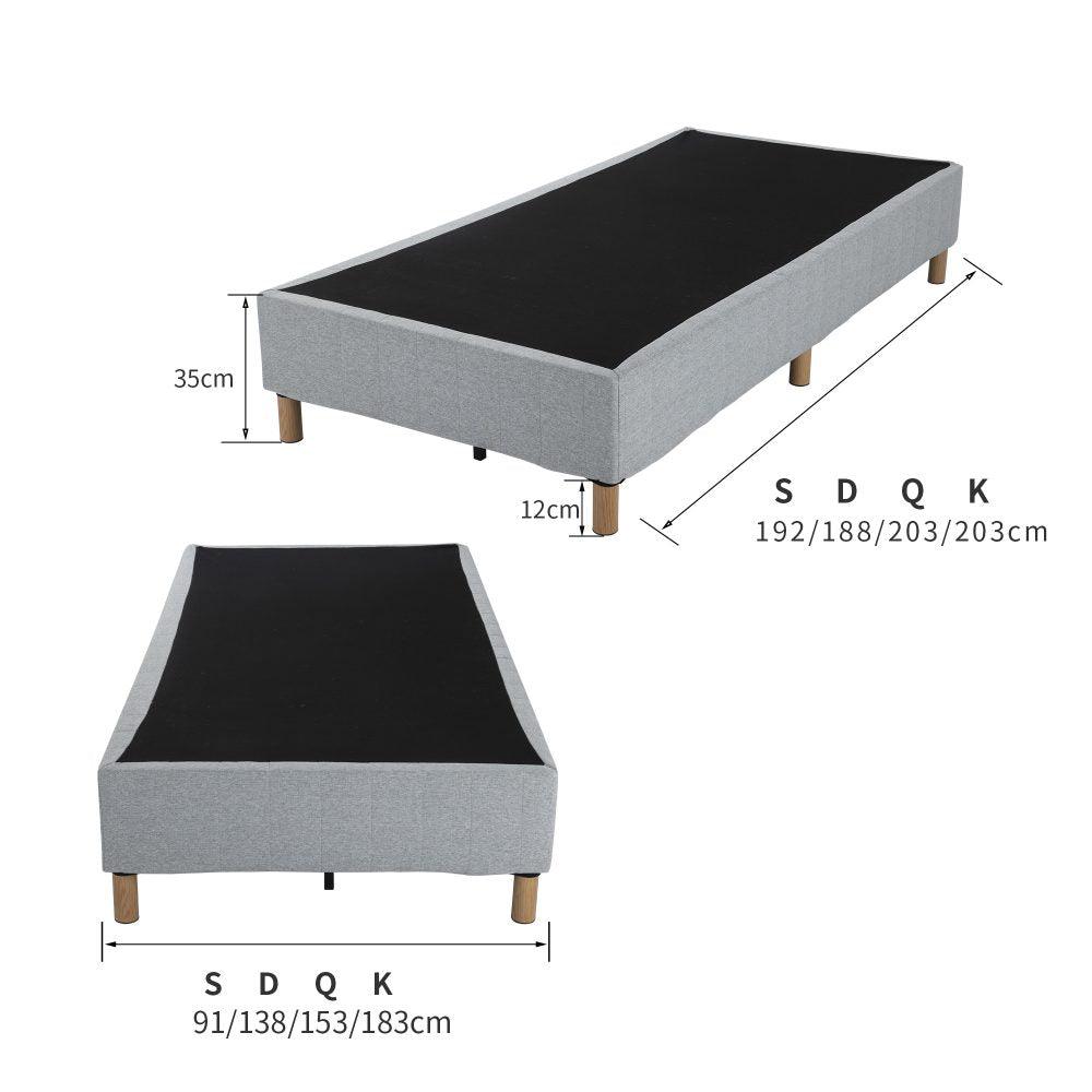 Buy Metal Bed Frame Mattress Foundation Blue – King discounted | Products On Sale Australia